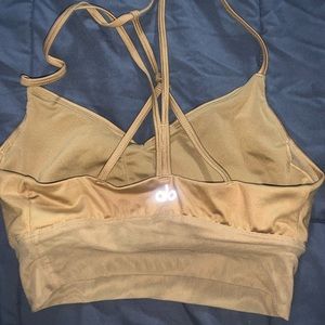 ALOYOGA Lush Camel Sports Bra Unlined